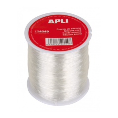 Bobine de cordon élastique en silicone Apli - Transparent - Haute qualité - Grande résistance - Idéal pour bijoux et travaux