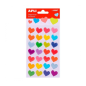 Apli Sachet d'Autocollants Forme Coeur - Imprimés Colorés - Finition Feutre - Adhésif Permanent - Stimule la Créativité et la