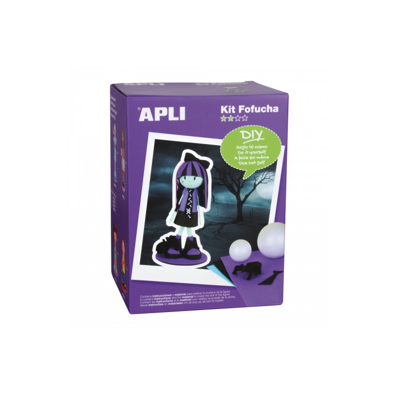 Apli Fofucha Monster Craft Kit – Tout inclus – Instructions visuelles – Niveau moyen – Idéal pour les activités guidées