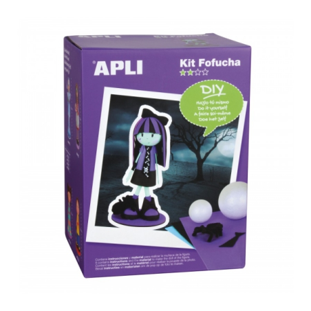 Apli Fofucha Monster Craft Kit – Tout inclus – Instructions visuelles – Niveau moyen – Idéal pour les activités guidées