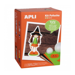 Apli Fofucha Pumpkin Craft Kit - Comprend des matériaux et des motifs - Instructions visuelles - Niveau moyen - Idéal pour les