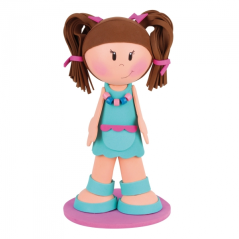 Apli Fofucha Girl Craft Kit – Comprend tout le matériel – Modèles et instructions visuelles – Idéal pour les débutants –