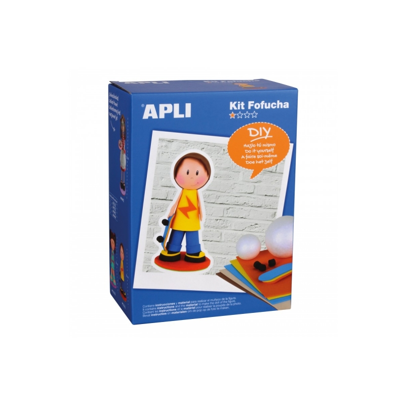 Apli Kit de bricolage Fofucha pour enfants avec matériel complet