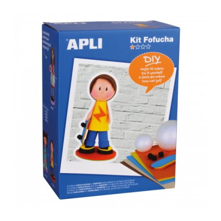 Apli Fofucha Kit de bricolage pour enfants – Comprend du matériel complet – Modèles et instructions visuelles – Idéal pour les
