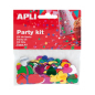 Apli Sac à Confettis Coeur Métallisé - Idéal pour les Fêtes et Célébrations - Couleurs Assorties