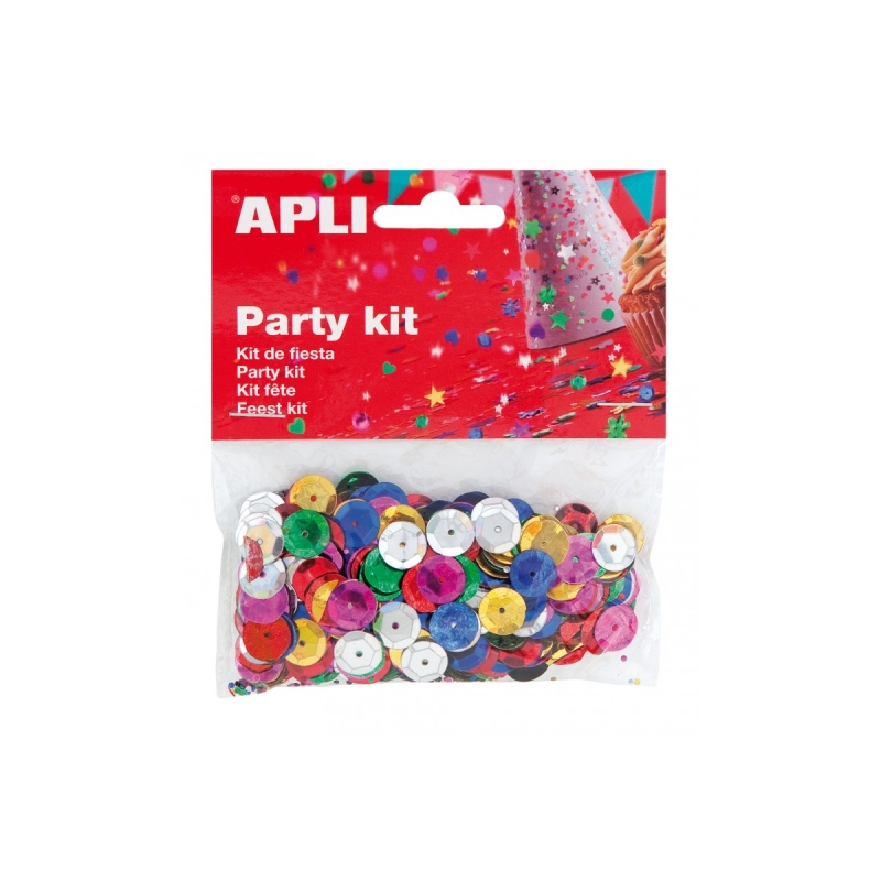 Confettis à paillettes Apli – Idéal pour les fêtes et les travaux manuels – Couleurs assorties