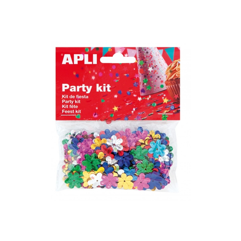 Apli Sac à confettis en forme de fleur – Idéal pour les fêtes et les travaux manuels – Couleurs assorties