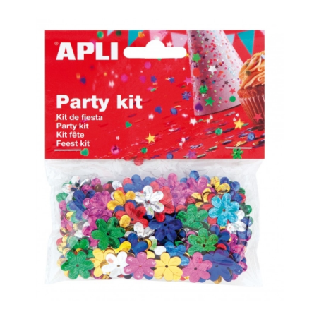 Apli Sac à confettis en forme de fleur – Idéal pour les fêtes et les travaux manuels – Couleurs assorties