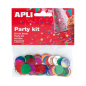 Apli Sac à Confettis Cercle Métallique - Idéal pour les Fêtes et l'Artisanat - Couleurs Assorties