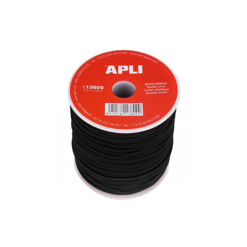 Apli Bobine de ficelle élastique - Durable - Flexible - Facile à couper et à nouer - Idéal pour les travaux manuels - Couleur