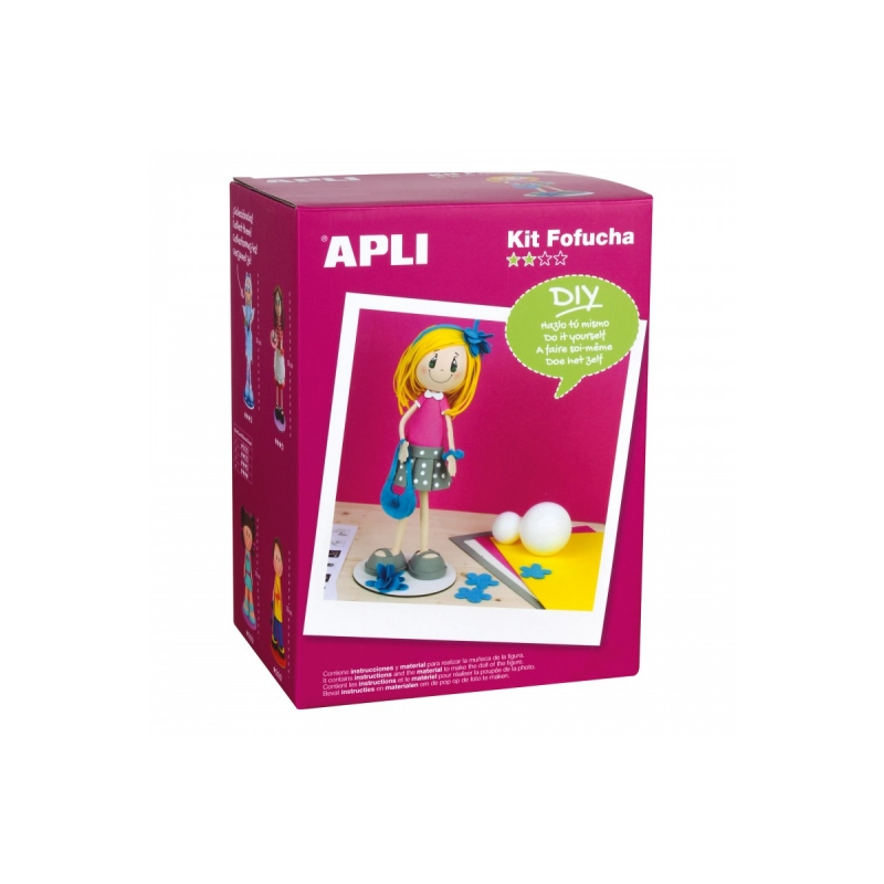 Apli Fofucha Eva Craft Kit - Tout inclus - Instructions visuelles - Niveau moyen