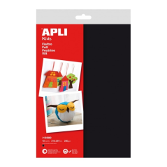 Apli Pack de 10 Feuilles de Feutre A4 - 40% Laine Naturelle - Épaisseur 250gr - Résistantes et Douces - Faciles à Découper et à