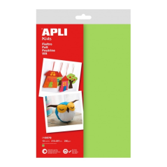 Apli Pack de 10 Feuilles de Feutre A4 - 40% Laine Naturelle - Épaisseur 250gr - Résistantes et Douces - Faciles à Découper et à