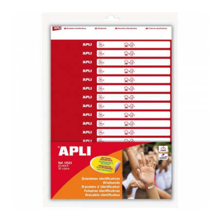 Bracelets d'identification Apli - Idéal pour les enfants dans les endroits très fréquentés - Facile à enfiler - Extra résistant