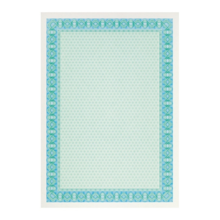 Apli Pack de 10 Feuilles de Papier Certificat - Dessin Hélicoïdal sur le Cadre - 115gr - Compatible Imprimantes Jet d'Encre