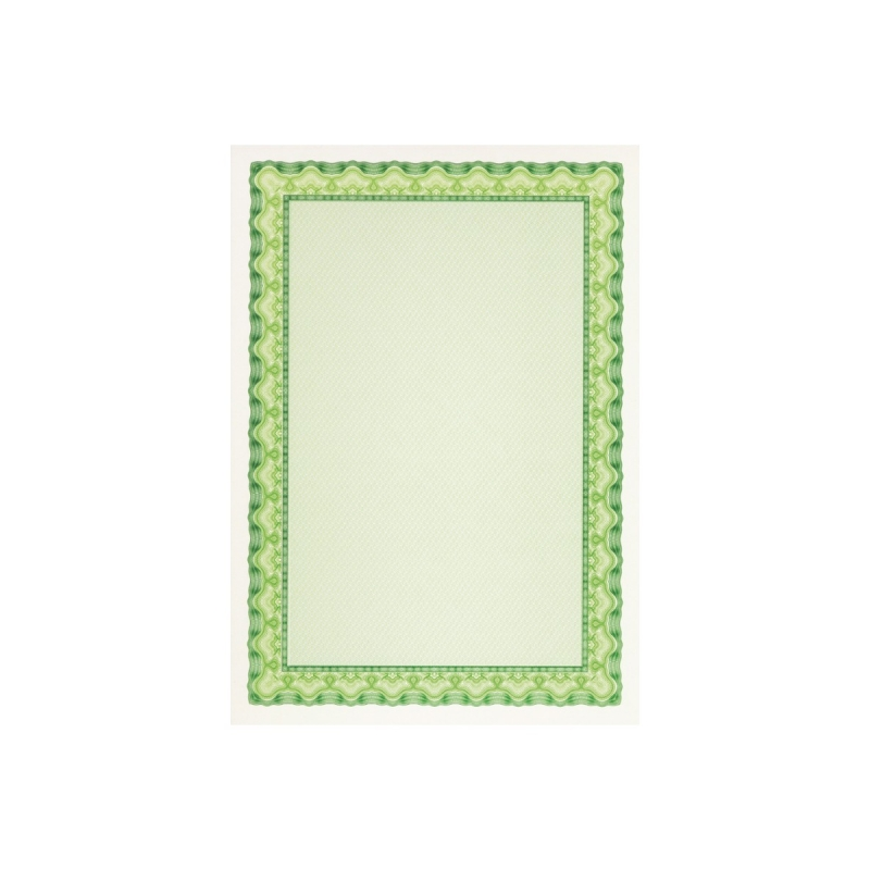 Apli Pack de 10 Feuilles de Papier Certificat - Design Coquille - 115gr - Idéal pour Certificats et Diplômes - Compatible