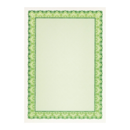 Apli Pack de 10 Feuilles de Papier Certificat - Design Coquille - 115gr - Idéal pour Certificats et Diplômes - Compatible