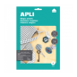 Apli Pack de 4 feuilles de plastique magique imprimable - Convient aux imprimantes à jet d'encre - Transforme les designs en 3D