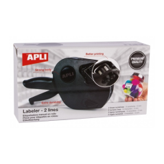 Etiqueteuse de prix Apli Premium - 2 lignes - 9 caractères - Utilisation facile - Installation rapide - Dragonne - Comprend