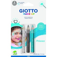 â Giotto Make Up Princess Pack de 3 crayons cosmÃ©tiques sur le thÃ¨me des princesses - Se lave Ã l'eau - TestÃ en stock