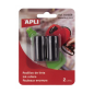 Apli Pack de 2 Recharges de Cartouches d'Encre pour Étiqueteuses de Prix - Noir - Compatible avec Apli 101418