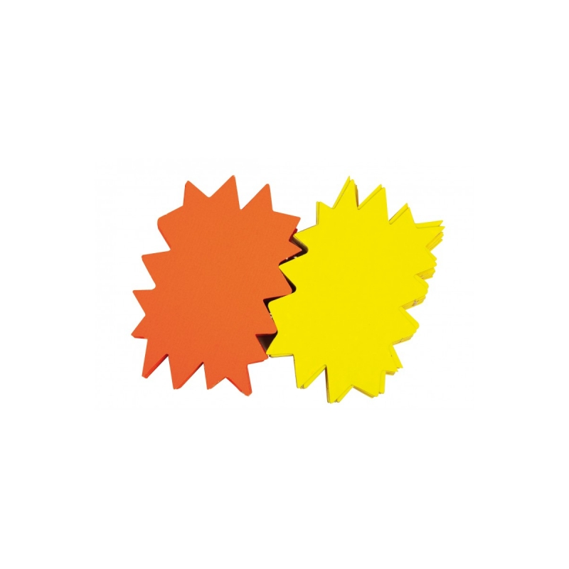 Apli Pack de 50 Affiches Flash - Poids élevé et Grande Résistance - Idéal pour Offres et Promotions - Couleurs Assorties