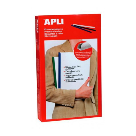 Apli Pack de 50 Classeurs Coulissants - Facile et Rapide - Fente d'insertion - Capacité 150 Feuilles - Coloris Noir