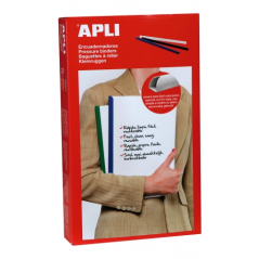 Apli Pack de 50 Classeurs Coulissants - Facile et Rapide - Fente d'insertion - Capacité 100 Feuilles - Coloris Blanc