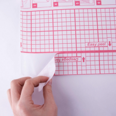 Apli Rouleau Polypropylène Transparent - Adhésif Repositionnable - Système Easy Peel - Grille de Précision - Haute Résistance