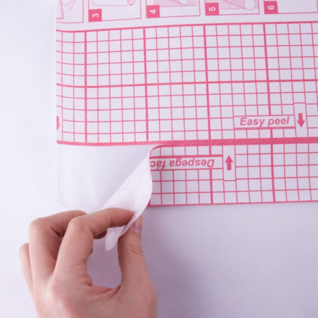 Apli Rouleau Polypropylène Transparent - Adhésif Repositionnable - Système Easy Peel - Grille de Précision - Haute Résistance