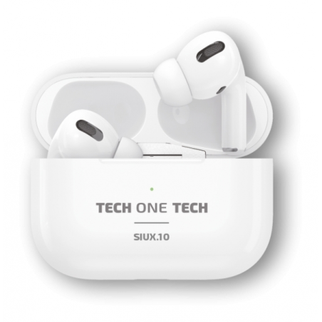 Casque Bluetooth sans fil TechOneTech TWS - Jusqu'à 30h d'autonomie - IPX5 - Couleur Blanc