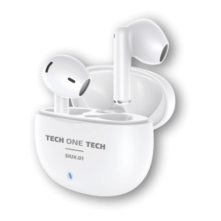 Casque Bluetooth sans fil TechOneTech - Jusqu'à 20h d'autonomie - IPX5 - Couleur Blanc