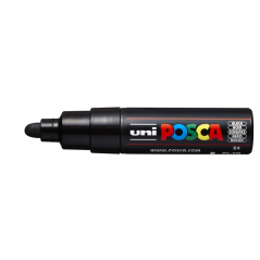 LOT de 6 Posca PC-7M Marqueur peinture - Pointe ogive 4,5-5,5 mm - Encre à base d'eau - Résistant à la lumière - Couleur noire