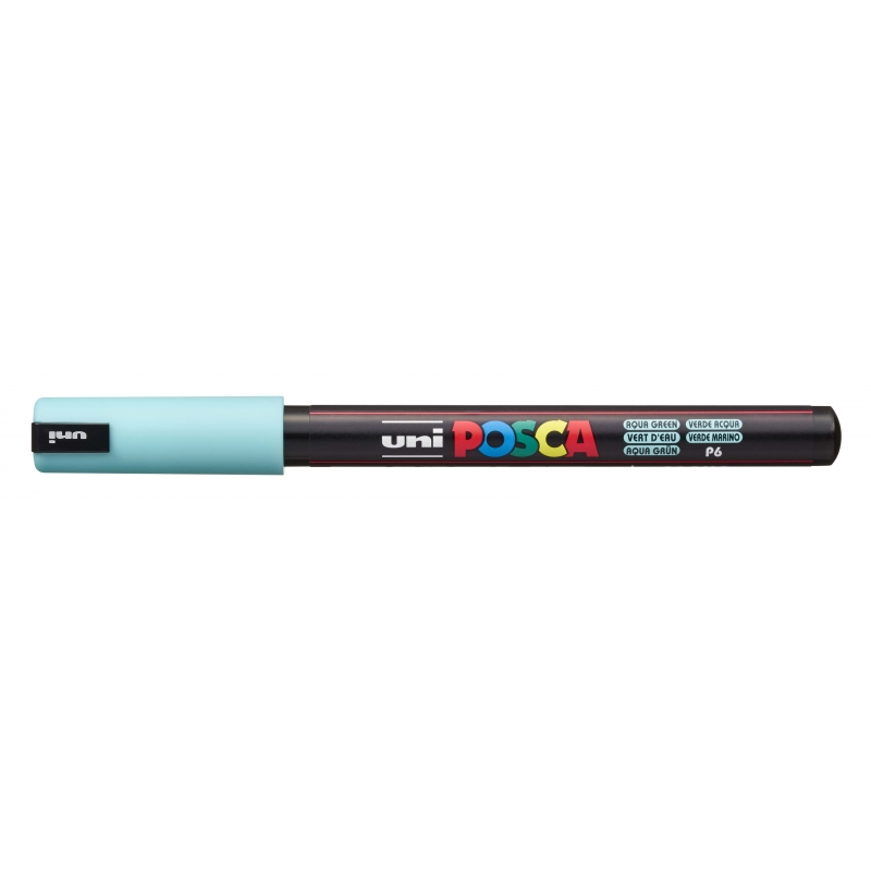 LOT de 6 Posca PC-1MR Marqueur peinture - Pointe rouleau 0,7 mm - Encre pigmentée à base d'eau - Résistant à la lumière