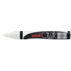 LOT de 6 Marqueur à craie liquide Uni-ball PWE-5M - Pointe conique 1,8-2,5 mm - Effaçable à l'eau - Résistant à la pluie