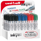 LOT de 36 Uni-ball Inkview PWB-202 Présentoir de 36 marqueurs pour tableau blanc - Pointe conique 1,8-2,2 mm - Zone