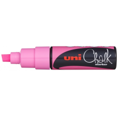 ✅ LOT de 6 Marqueur à craie liquide Uni-ball PWE-8K - Pointe biseautée 8 mm - Effaçable à l'eau - Résistant en stock