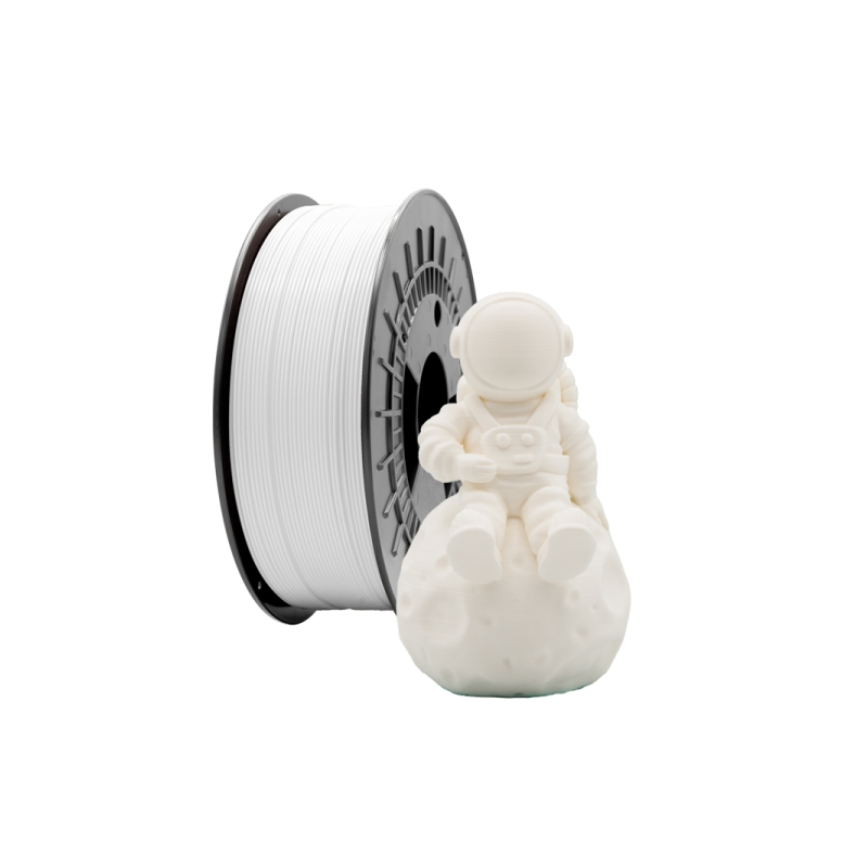 Filament 3D PLA MAT - Diamètre 1,75 mm - Bobine 1kg - Couleur Blanc