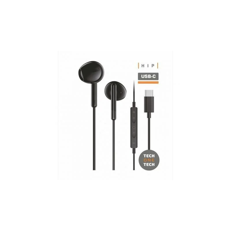 TechOneTech ear Écouteurs Intra-Auriculaires Tech Hip USB-C - Microphone Intégré - Assistant Vocal - Câble 1,20m