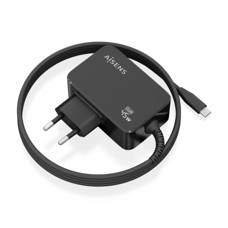 ✅ Aisens Chargeur GAN 45W PD3.0 1xUSB-C 1,8m couleur Noir en stock