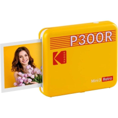 Pack Imprimante Photo Portable Bluetooth Rétro Kodak Mini 3 + 60 Feuilles de Papier Photo - Format d'impression 7,62x7,62 cm