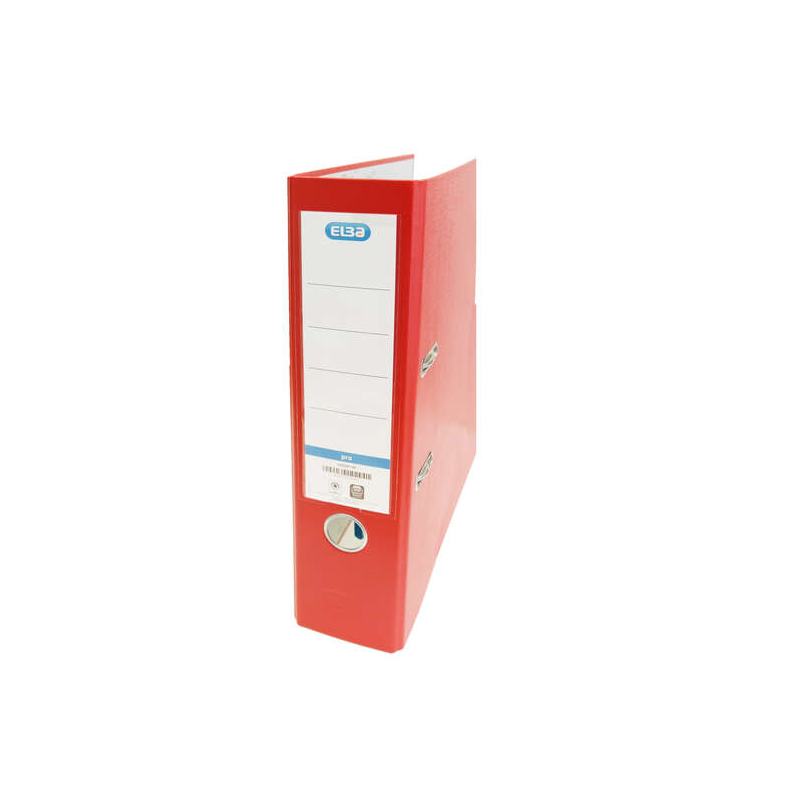 LOT de 10 Classeur à levier Elba Rado Top Folio - Dos 80 mm - Extérieur doublé plastique - Intérieur papier - Couleur rouge