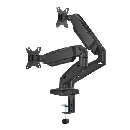 Aisens PRO Support de Table Contrepoids Rotatif et Inclinable pour Moniteur/TV 9kg (3 Pivots - 2 Bras) du 17 au 32 - Couleur