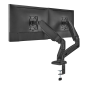 Aisens PRO Support de Table Contrepoids Rotatif et Inclinable pour Moniteur/TV 9kg (3 Pivots - 2 Bras) du 17 au 32 - Couleur