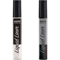 Alpino Make-up Liquid Liner Pack avec 2 flacons de maquillage liquide avec applicateur - Se lave à l'eau - Testé