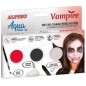 Alpino Aqua Make Up Vampire Caractérisation Set - 3 Compacts + Cire Noire + Pinceau + Éponge