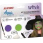 Alpino Aqua Make Up Witch Caractérisation Set - 3 Compacts + Cire Noire + Pinceau + Éponge