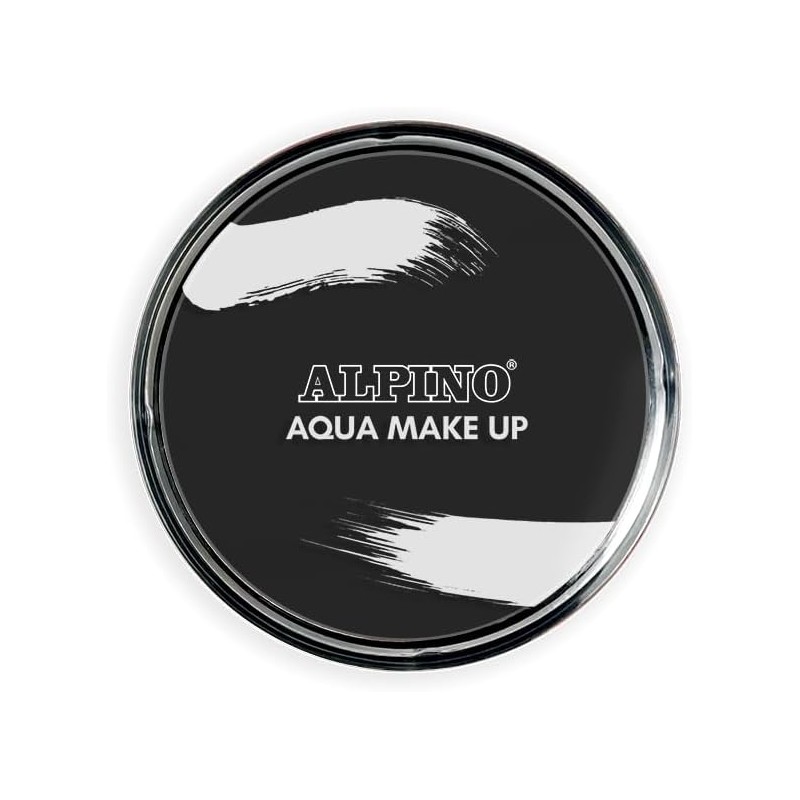 Alpino Aqua Make-up Poudre de maquillage pour le visage aquarelle - Se lave à l'eau et au savon - Couleur noire