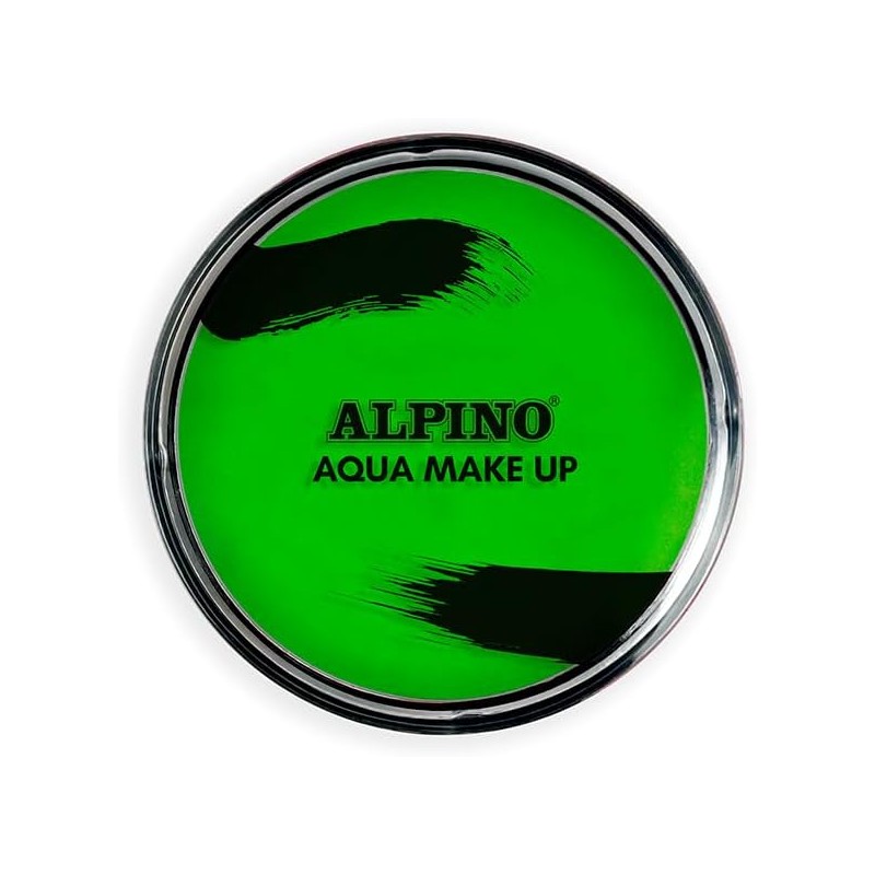 Alpino Aqua Make-up Poudre de maquillage pour le visage aquarelle - Se lave à l'eau et au savon - Couleur verte