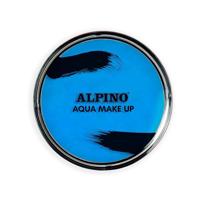 Alpino Aqua Make-up Poudre de maquillage pour le visage aquarelle - Se lave à l'eau et au savon - Couleur bleue